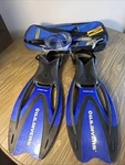 U.s. Divers Proflex Snorkel Set Adult Medium 7-10 Mask Fins Travel Bag. Fixed Price $24.99.