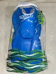 Speedo Kids Discovery Mask, Snorkel & Fin Set L/xl Blue Shoe Size 3-8 New. Fixed Price $32.88.