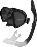 Hurley Aqua Surfer Snorkel & Mask Set Black - Swim Dive Gear 14+ Adult Size. Fixed Price $44.89.