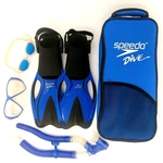 Speedo Jr Dive Set L/xl Fins Mask Goggles & Bag Blue Kids Swim. Fixed Price $14.99.