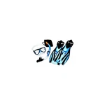 Aqua Leissuer Ion Junior Peice Dive Set For Shoe Size 13.5 - 3.5, Blue. Fixed Price $87.07.