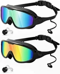 Adult Swim Goggles 2/1 Pack: Wide View, Anti-fog & Uv Protection, Leakproof. Fixed Price $14.27.
