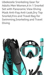 Snorkeling Gear For Adult Unisex, 4 1 Set With Panoramic View.. S/m. Fixed Price $34.99.