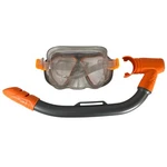 Dolfino Youth Snorkel And Swim Mask Set Orange Gray. Fixed Price $8.10.