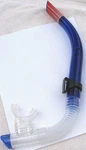 Ist Blue Snorkel With Purge Valve Clear Liquid Silicone Elbow And Mouthpiece. Fixed Price $19.95.