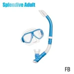Tusa Splendive Snorkeling Set Fish Tail Blue (UC-7519P-FB). Fixed Price $55.20.