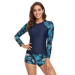 Women Surf Long Sleeve Two Piece Swimsuit Bathing Rash Guard Swimwear. Fixed Price $17.99.