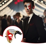 Men's Masquerade Mask Italian Venice Phantom Of The Opera Half Face Costume. Fixed Price $16.99.
