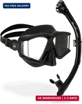 Cressi Panoramic Diving Mask And Snorkel Kit - Wide View Top Dry System. Fixed Price $104.07.