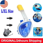 Us L/xl Size Adult Snorkel Face Mask Swimming Scuba Set Full Anti-fog Diving. Fixed Price $17.99.