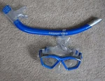 Used U.s. Divers Standard Gray/blue Mask & Snorkel 2PC Combo Set, Size Adult. Fixed Price $21.00.