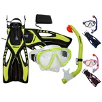 Promate Junior Snorkeling Scuba Diving Purge Mask Dry Fins W/ Mesh Bag. Fixed Price $42.95.