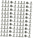 Steel Screws 1/4" Tripod Quick Release Qr Plate Camera Flathead Slot 100. Fixed Price $147.36.