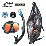 Tusa Powerview Mask Snorkel Combo Black/blue. Fixed Price $79.00.
