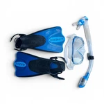 Cressi Rondine Palau Snorkeling Set Blue Adjustable Fins Mask Bag. Fixed Price $19.00.
