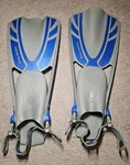 U.s. Divers Trek Snorkel Fins Size Large Blue Swim Travel Bag Included. A8. Fixed Price $40.00.