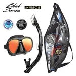 Tusa Powerview Mirrored Mask Snorkel Combo Black. Fixed Price $79.00.