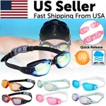 Clear Comfortable Swimming Goggles Uv- Anti-fog Glasses Mirror Adult & Kids. Fixed Price $7.95.