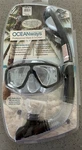 Oceanways Professional Mask Silicone & Snorkel Combo Black Size Hardly Used. Fixed Price $18.50.