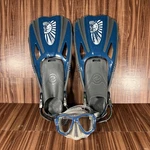 U.s. Divers Snorkeling Set Fins Mask Bag Large Xl 9-13 Tempered Glass Scuba. Fixed Price $33.16.