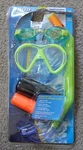 Aqua Leisure 5 Pc Green Dive Set:swim Mask,snorkel,goggles,floating CASE,BAG,4+. Fixed Price $15.00.