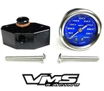 Vms 05-10 Mustang 1/2" 100PSI Blue Fuel Pressure Gauge Liquid Filled Adapter. Fixed Price $62.95.
