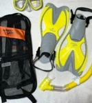 Speedo Junior Reef Scout Mask Snorkel Fin Set Size L/xl Ages 6-14 New. Fixed Price $34.49.