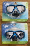 Lot Of 2 Speedo Kids Swim Mask Blue Surf Gazer Cyber Beach Pool Snorkel Scuba. Fixed Price $24.95.