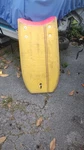 Foam Bz Pro Stinger Body Board With Fins, Used, Fair Condition. Needs New Rope.. Fixed Price $40.00.