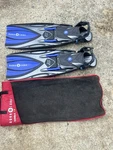 Aqua Lung Pro Sling Shot Diving/snorkel Fins W/stabilizing Straps - Regular. Fixed Price $99.99.