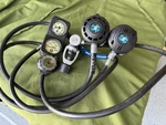 Scubapro MK15 G250 R190 Regulator Set With Pressure Gauge & Compass. Fixed Price $250.00.