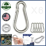 Stainless Steel Spring Snap Hook Carabiner Clips For Camping And Hiking Gear. Fixed Price $53.30.