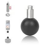 1" Ball Adapter With 1/4"-20 Threaded, Aluminum Mount, Black. Fixed Price $14.00.