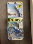 U.s. Divers Pro Series Adult Mask And Snorkel Combo, Blue. Fixed Price $15.00.