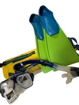 Deep Blue Snorkel Gear Bag Spirit Ultra Dry Mask Waist Float Fins Sz 7-9 40-41. Fixed Price $29.99.