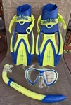 Aqua Lung Sport Junior 6+ Sz Kids US5.5-8 Snorkeling Set Pre Owned. Fixed Price $24.55.