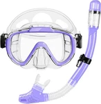 Zipoute Dry Top Snorkeling Gear For Adults Panoramic Anti-leak Purple. Fixed Price $31.44.