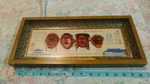 Set Of 4 National Treasure No. 121 Hahoe Masks Byeolsin Exorcism Framed. Fixed Price $50.00.