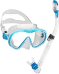 Used Cressi F-dual And Supernova Dry Snorkel Combo Clear/blue. Fixed Price $41.95.