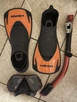 Head Fin Adjustable 8-9 42-42 And Snorkel Mask Set Enkeeo. Fixed Price $49.00.