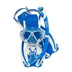 Cressi Unisex Snorkel Mask Rocks Pro Dry Set, Blue/white, Size Small/medium. Fixed Price $59.99.