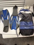 U.s. Divers Cozumel Snorkeling Set With Xl Fins Mask And Bag - Blue. Fixed Price $29.00.
