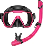 Snorkel Set Pink Adult Mask Anti-fog Anti-leak Dry Top Dive Gear Kit, Gift. Fixed Price $42.99.