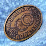 Divers Aqua Lung 25 Yrs Jacques Cousteau Belt Buckle Scuba Brass Vtg .GMP307. Fixed Price $124.99.
