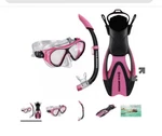 Nwt Us Divers Dorado/ Seabreeze/ Proflex Snorkel Combo Set- Kids/pink-black. Fixed Price $46.00.