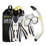 Us Divers Adult Set Redondo Mask, Padang Snorkel, Fins Beige/black, L/xl. Fixed Price $48.99.
