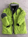 Atlas Ocean Voyages Mens Parka Jacket Sz Med Neon Green W/ Hood & Removable Vest. Fixed Price $89.40.