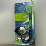 Speedo Kids' Porto Snorkel Mask Set Blue/ Green: Ages 3-8 Retro Dive. Fixed Price $20.00.