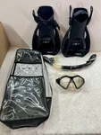 Aqua Lung Sport Adult Snorkeling Set Medium 7-10 (40-44) Black. Fixed Price $25.00.