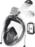 Seaelf Full Face Snorkel Mask With Latest One-piece Design Black Large. Fixed Price $14.99.